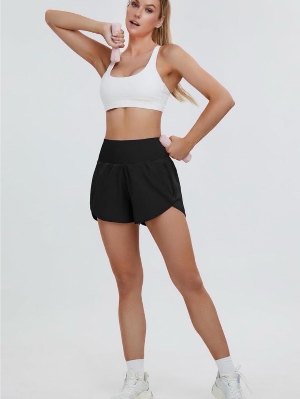 BMJL High-Rise Athletic Shorts with Built-In Support